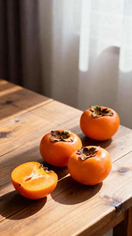 柿子静物图图片