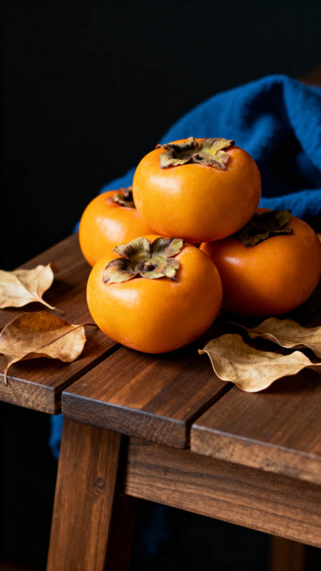 柿子静物图图片