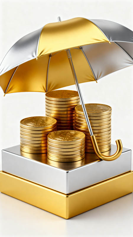 金币伞下安全守护图片