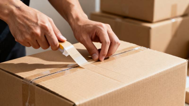 封箱胶带使用中图片