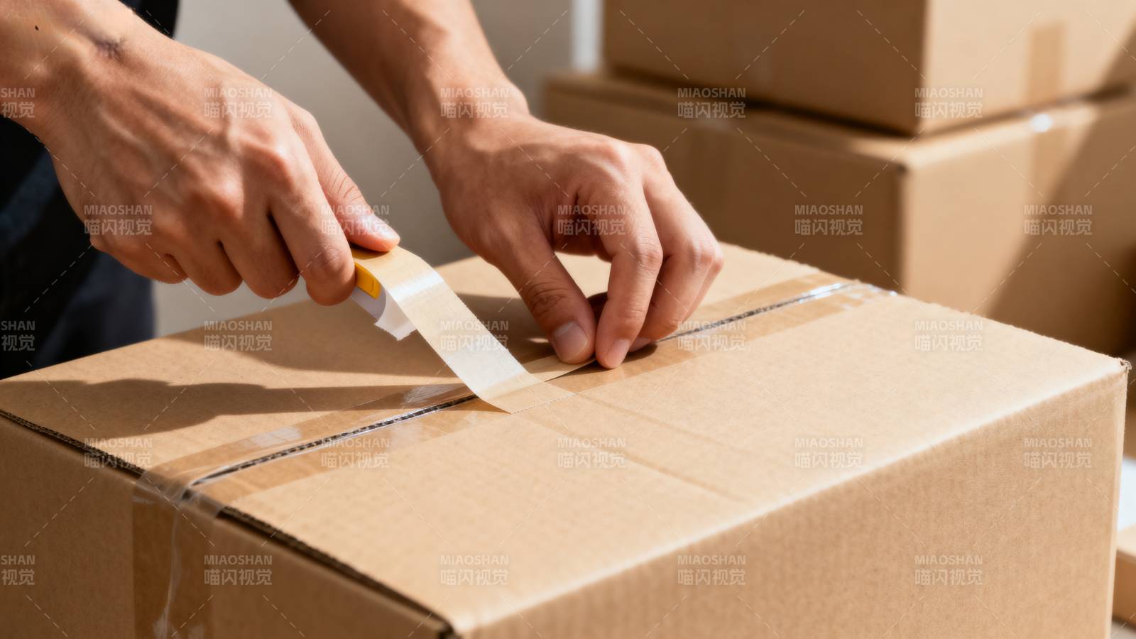 封箱胶带使用中图片