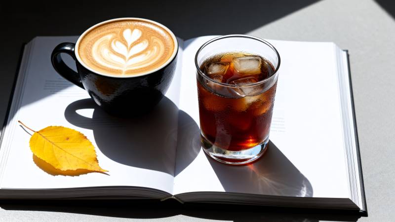 咖啡与冰茶静享时光图片