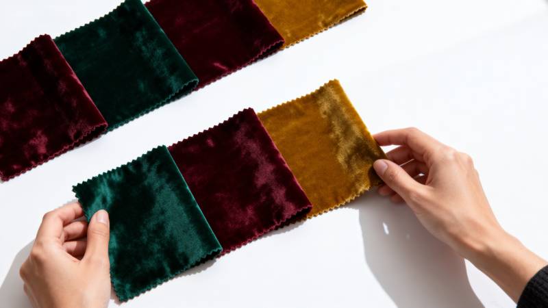 多彩绒布拼接展示图片