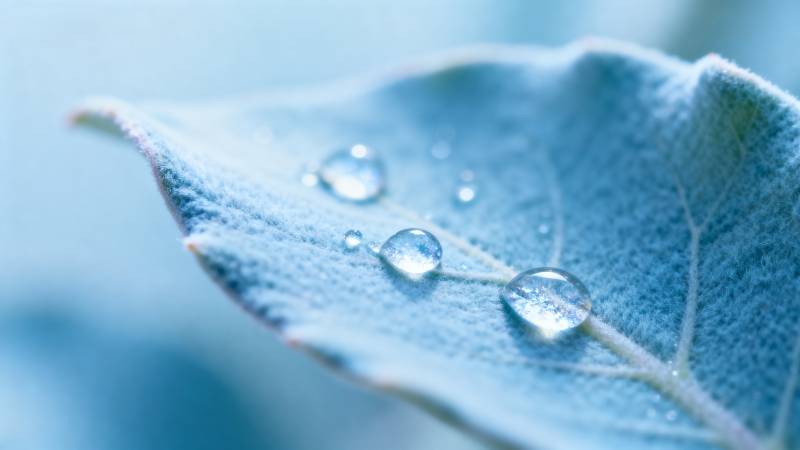 露珠叶上晶莹图片