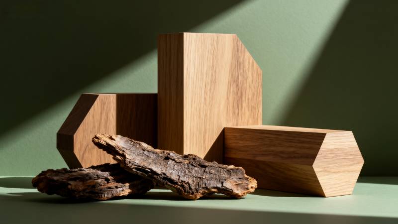 木块与枯枝静物图片