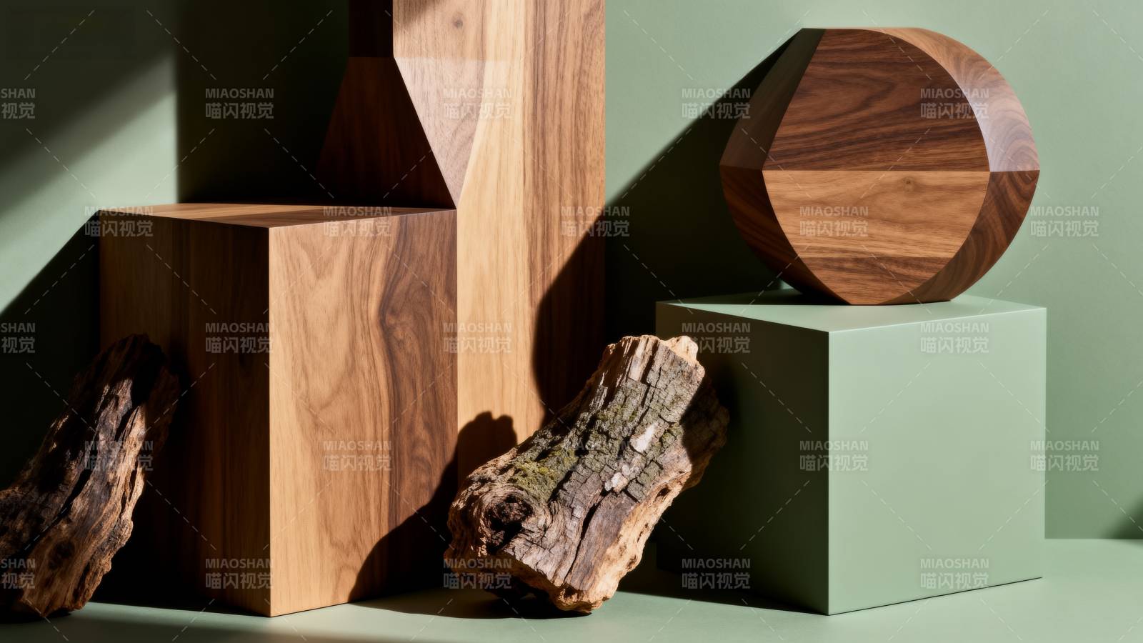 木艺几何静物图片