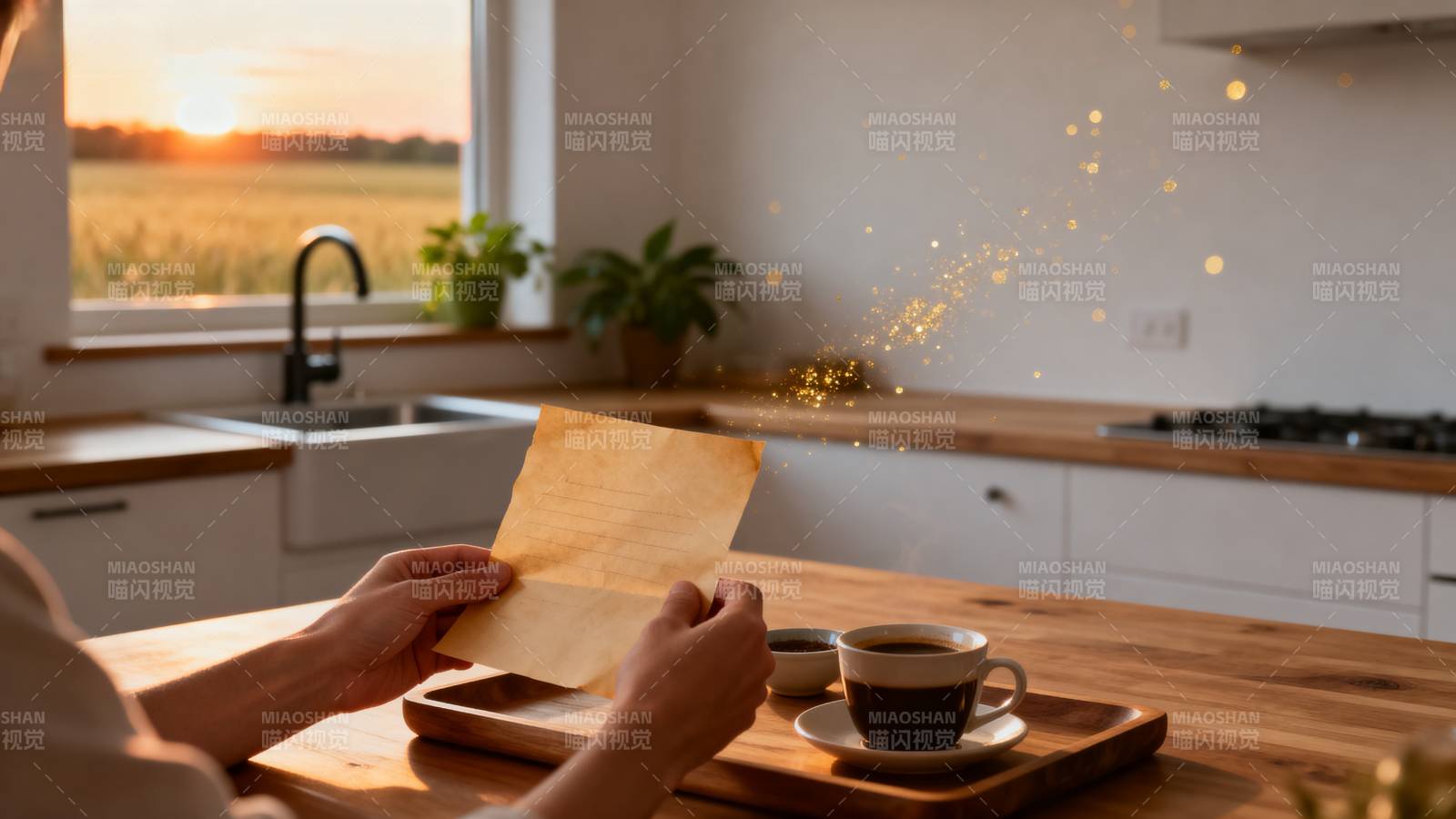 晨光中的信笺时光图片