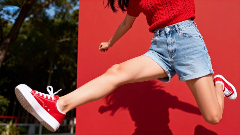 跃动青春 红鞋飞舞图片