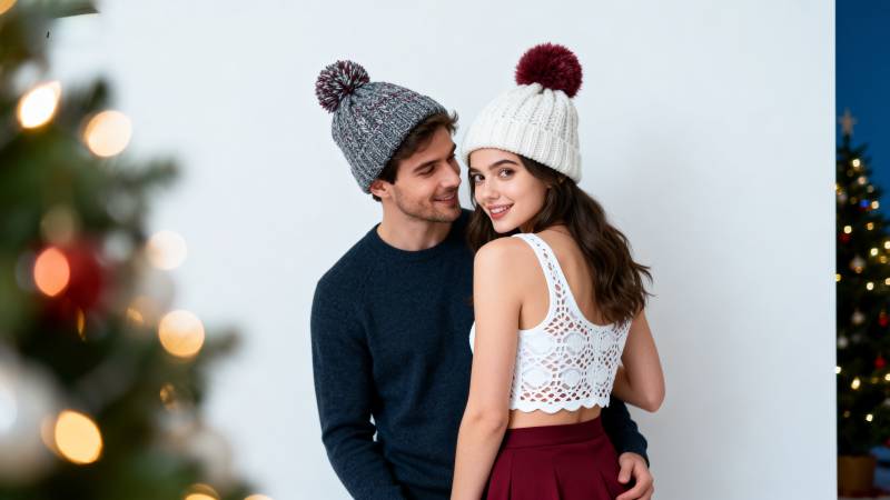 圣诞情侣温馨时刻图片