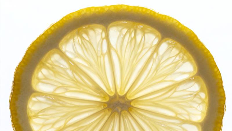 柠檬切片特写图片