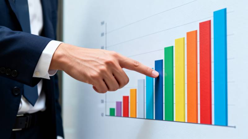 业绩增长趋势图图片