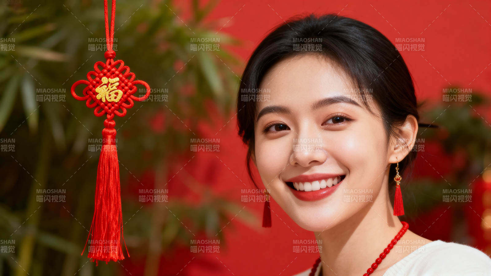 新春福气笑颜图片