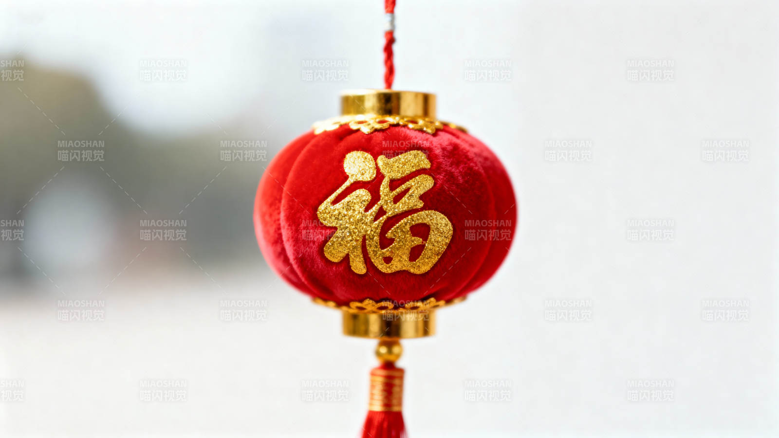 红灯笼福字迎春图片