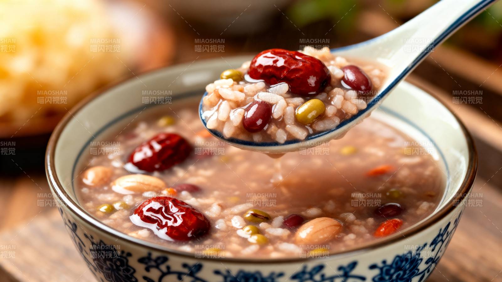 红枣莲子粥图片