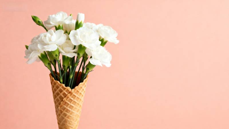 花束冰激凌锥图片