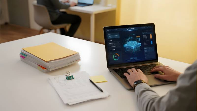 办公桌前专注工作图片