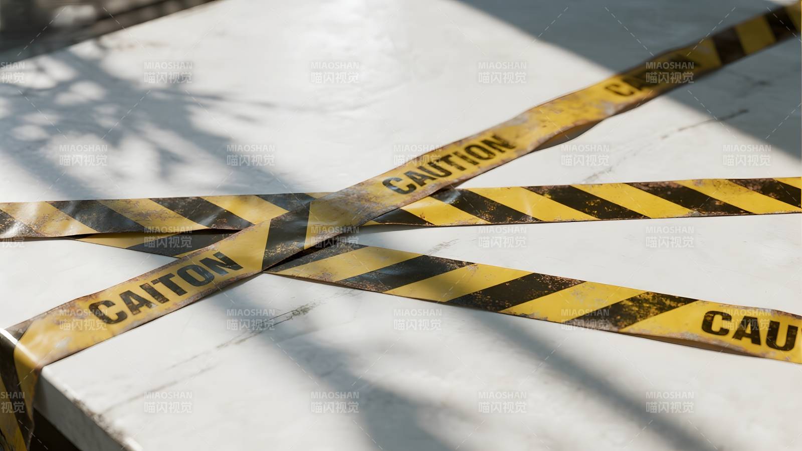 小心 警示带交叉图片