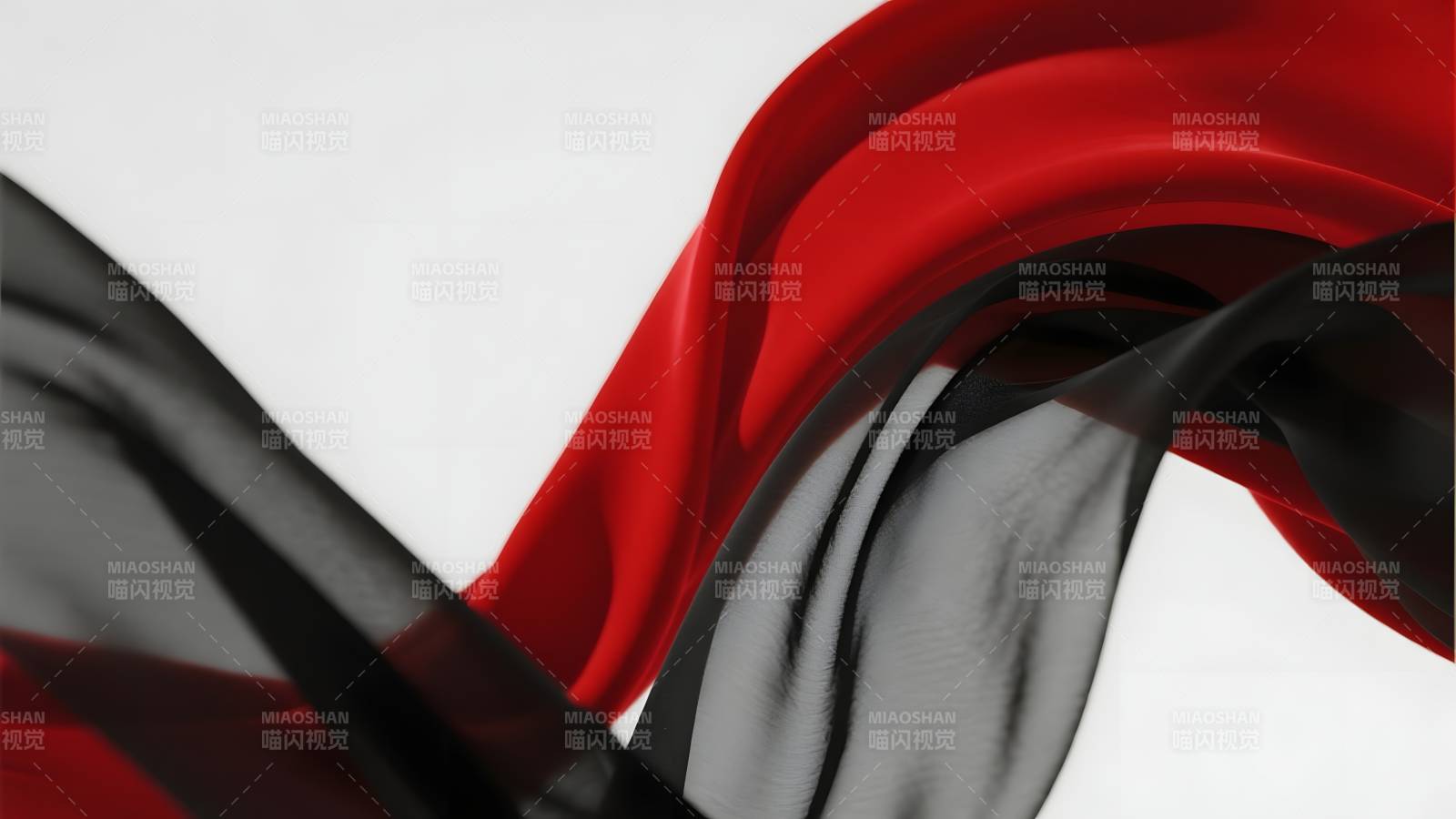 红黑绸舞动图片