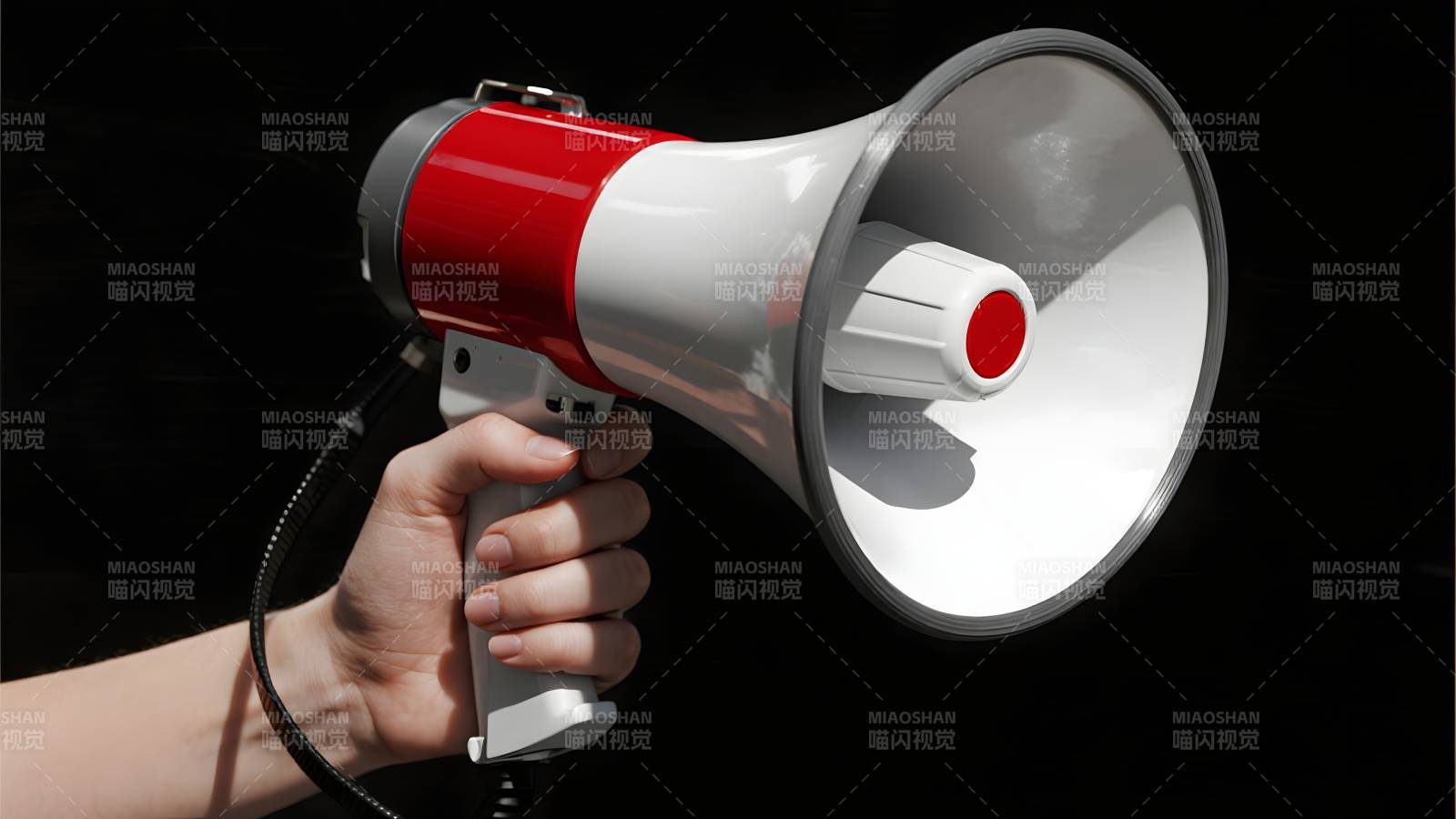 手持扩音器喊话图片