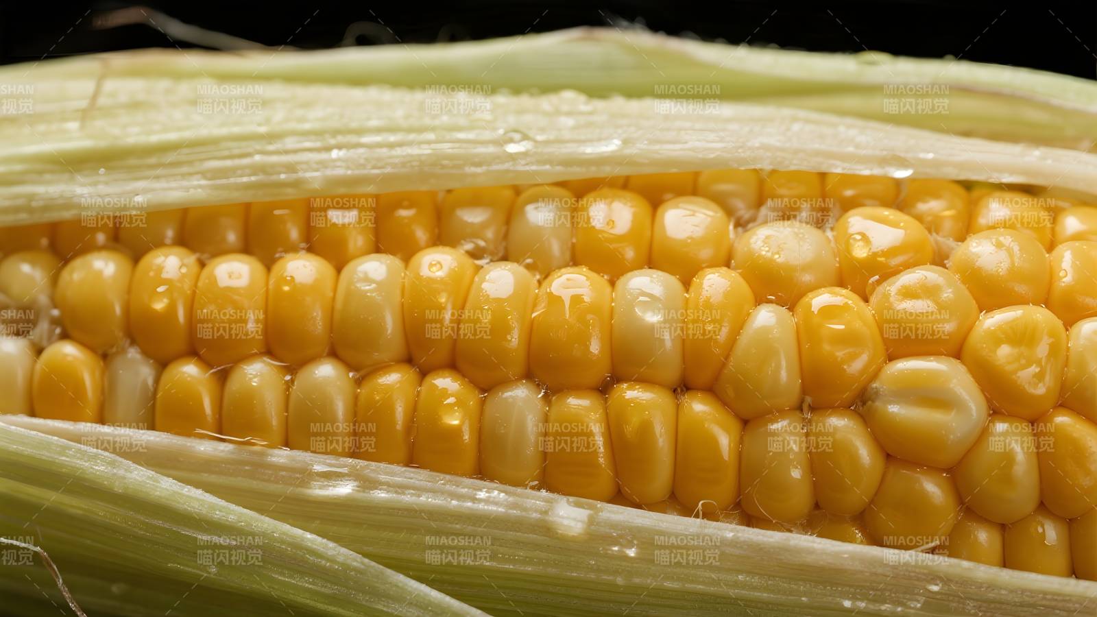 金黄玉米特写图片