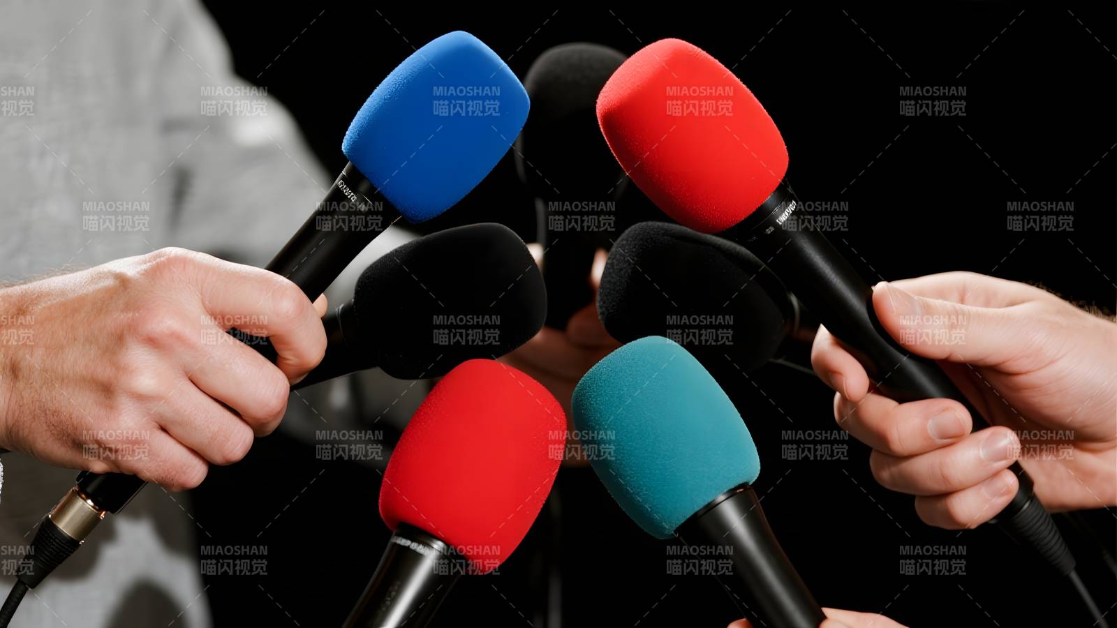 媒体采访现场图片