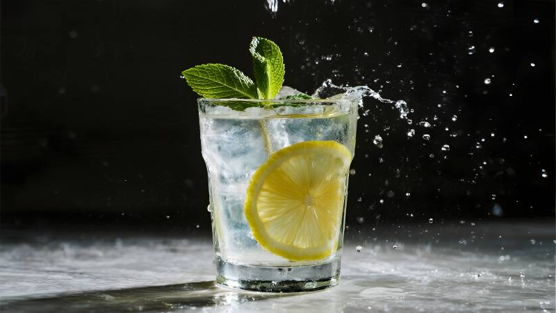 柠檬薄荷冰饮图片