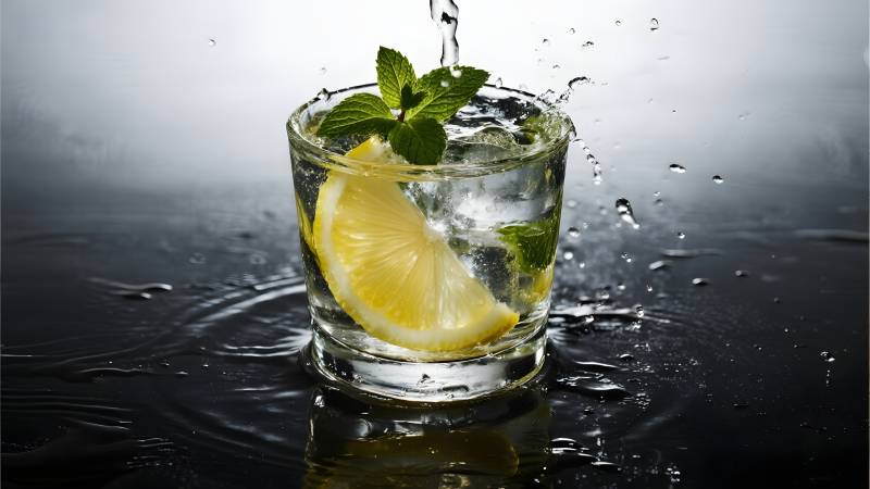 清凉柠檬薄荷饮图片