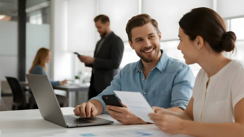 职场协作瞬间图片