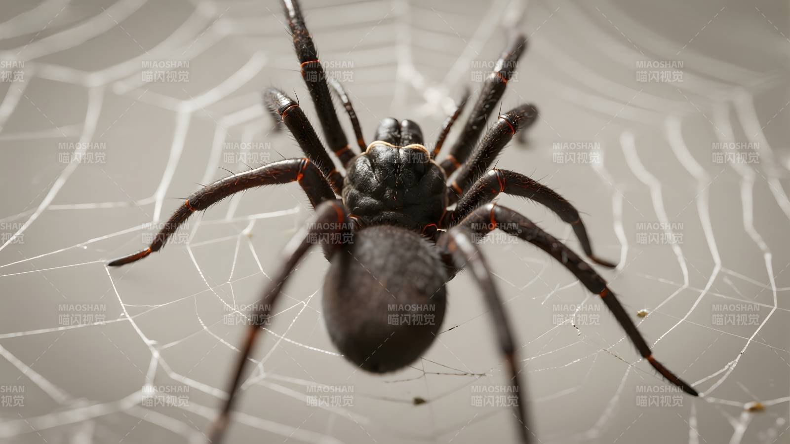 蜘蛛织网捕猎图片