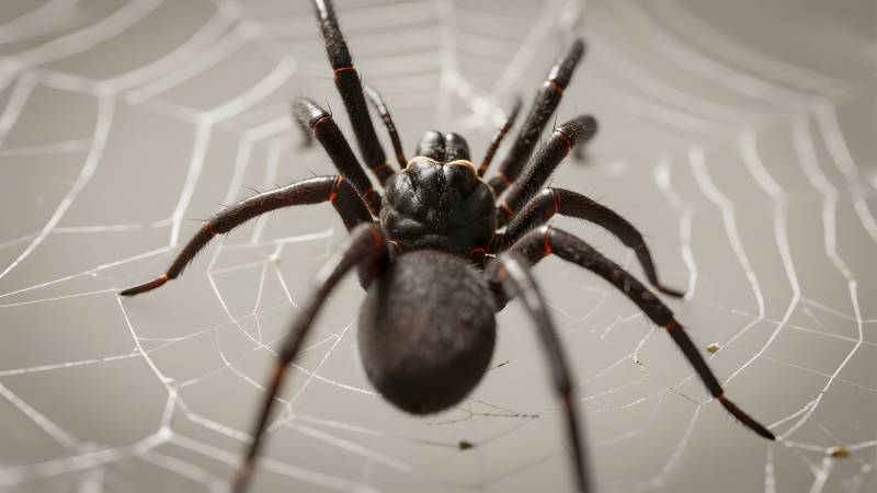 蜘蛛织网捕猎图片