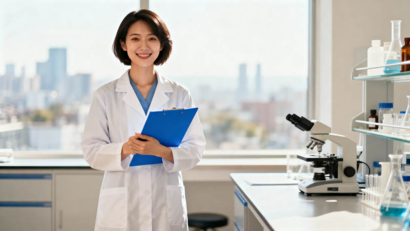 实验室中的女科学家图片