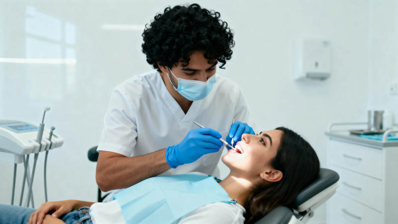 牙医正在治疗患者图片