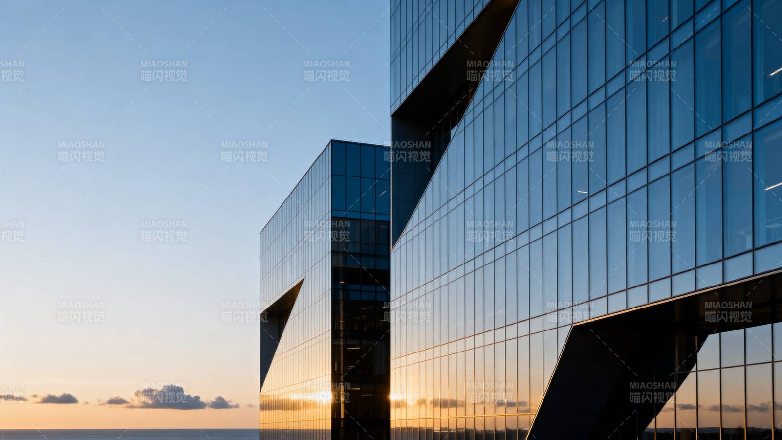 现代建筑剪影图片