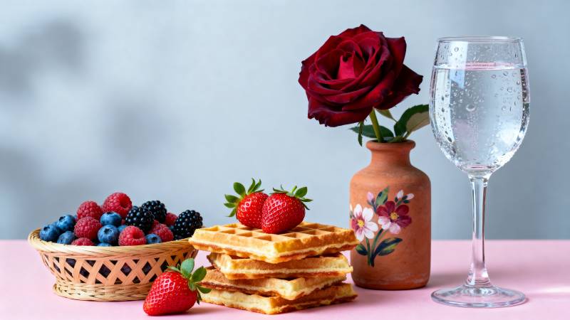 甜蜜早餐时光图片