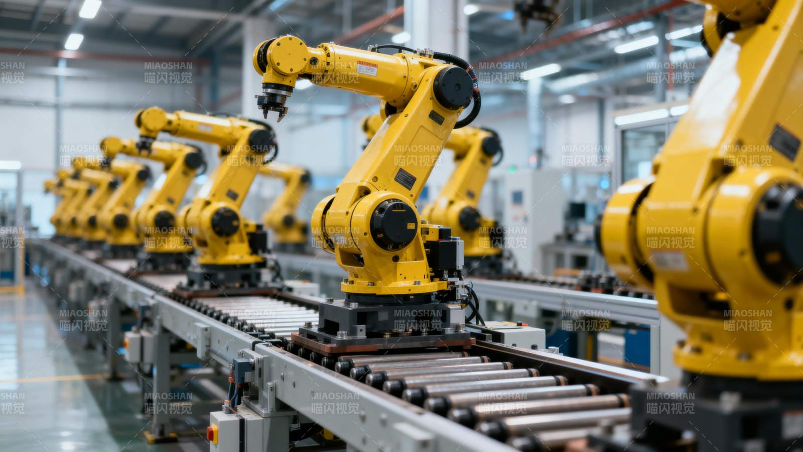 智能工厂机器人生产线图片
