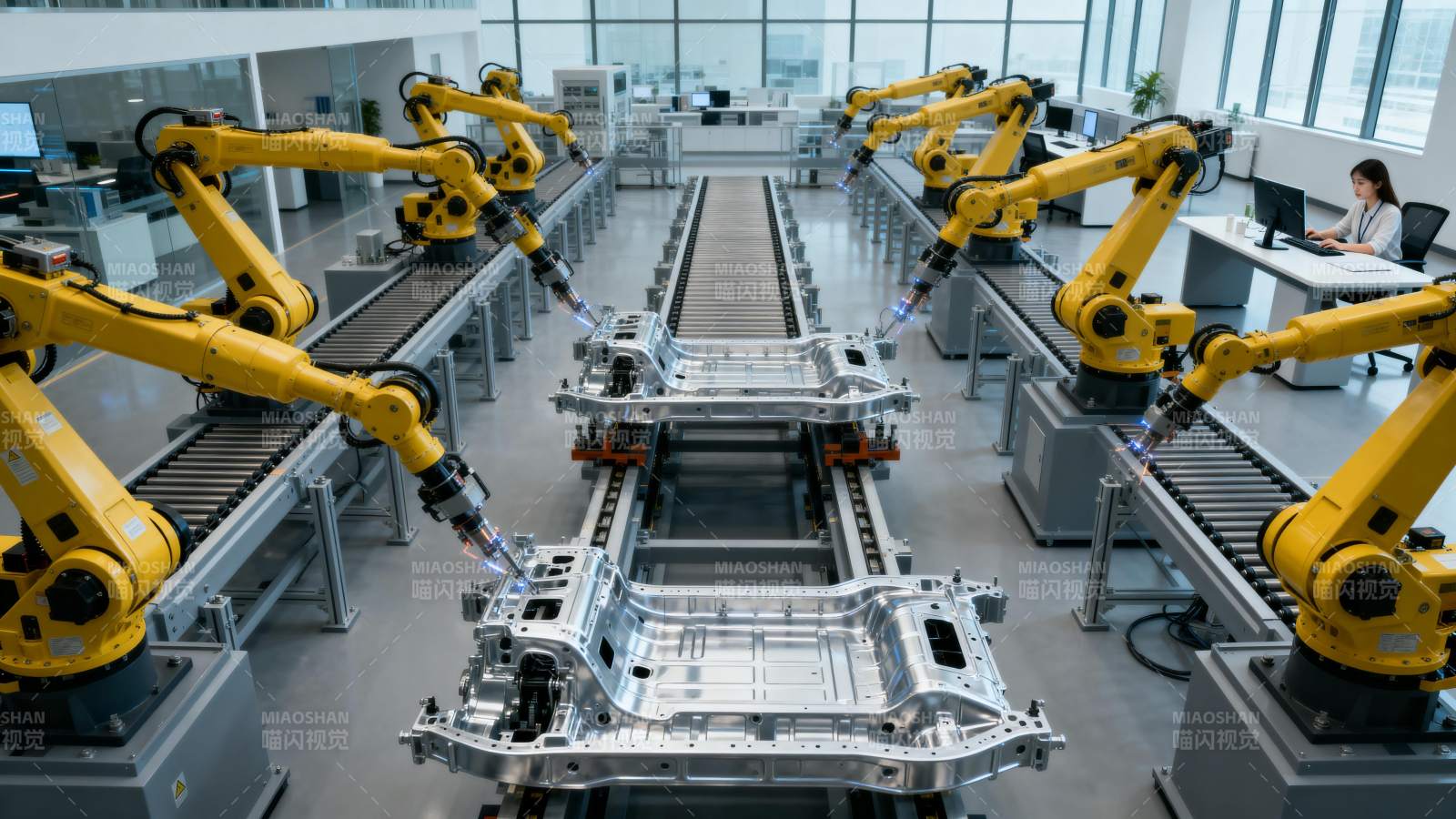 智能工厂自动化生产线图片