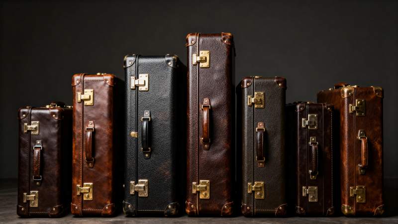 复古行李箱陈列图片