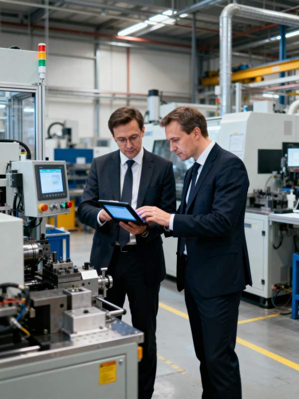 工厂内商讨工作图片