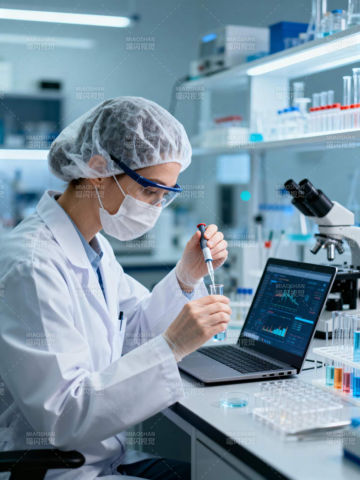 实验室科研人员工作图片