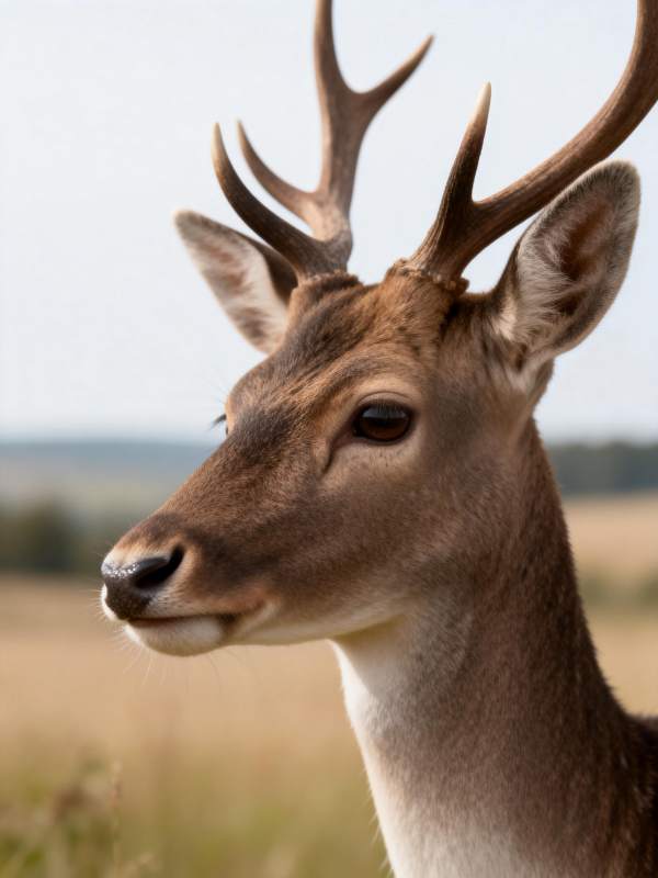 鹿的侧脸特写图片