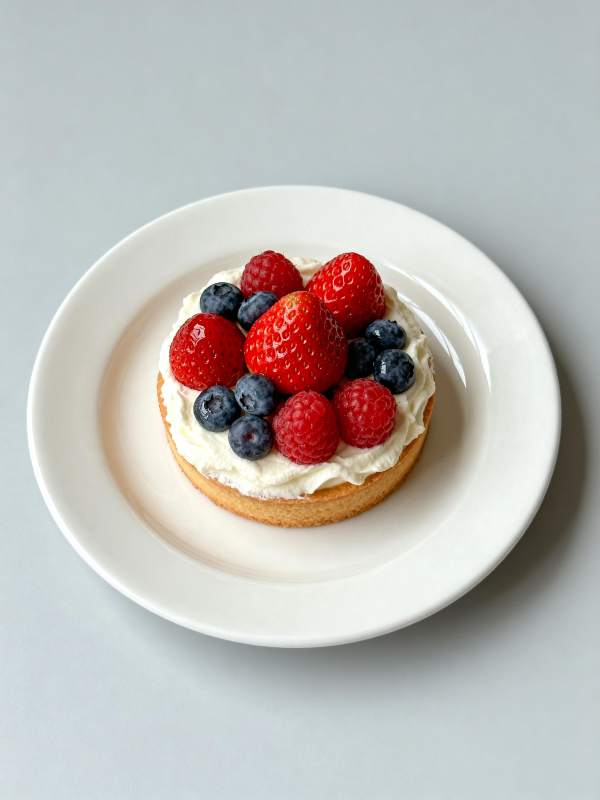 水果奶油小蛋糕图片