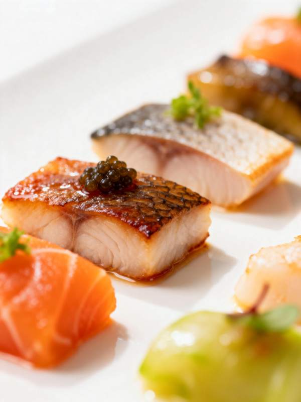 精致鱼脍拼盘图片