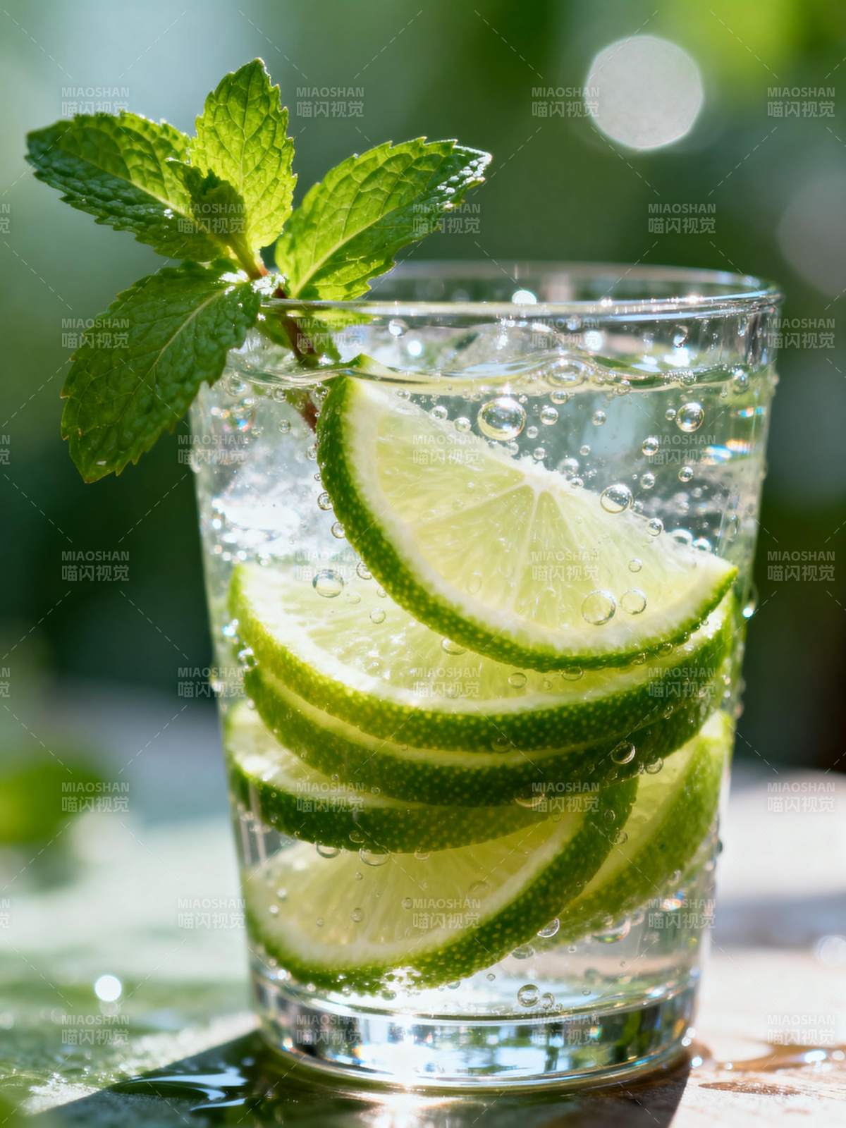 清新柠檬薄荷水图片