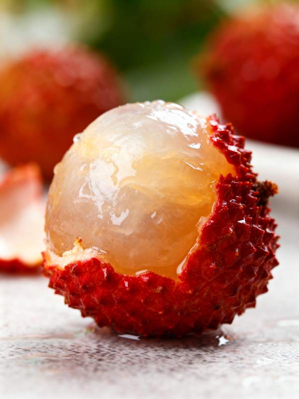 新鲜荔枝特写图片