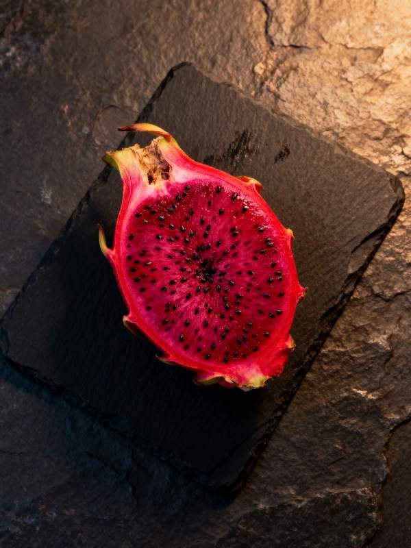 火龙果切面特写图片