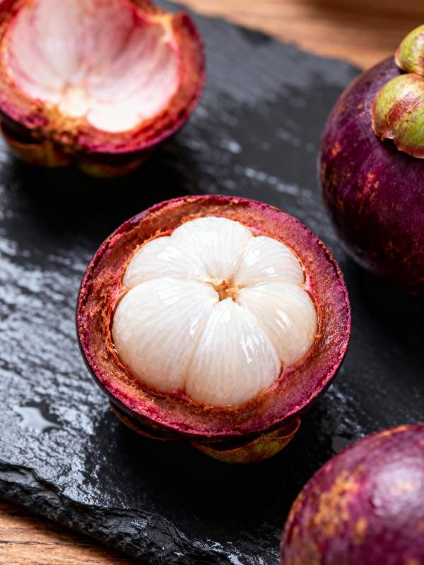 山竹果肉特写图片