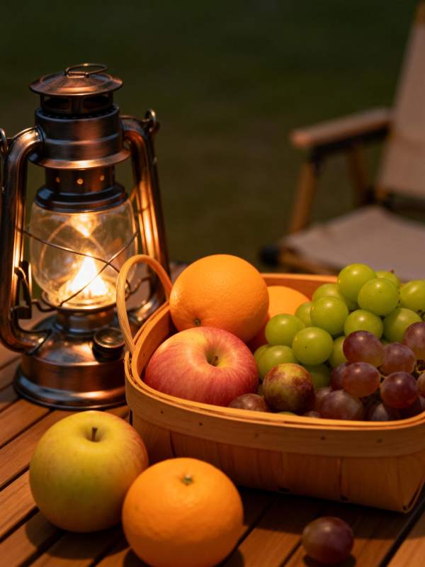果篮与煤油灯图片