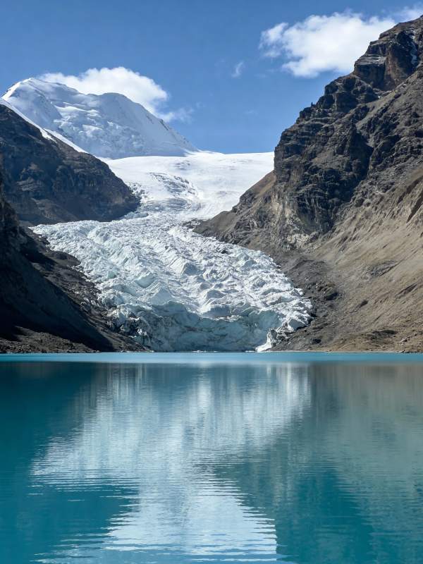 冰川湖畔风光图片