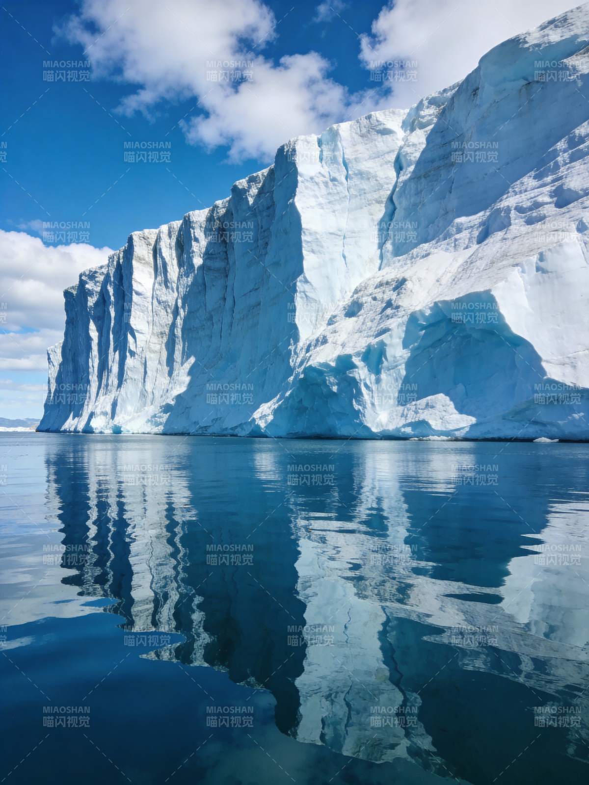 冰山倒影图片