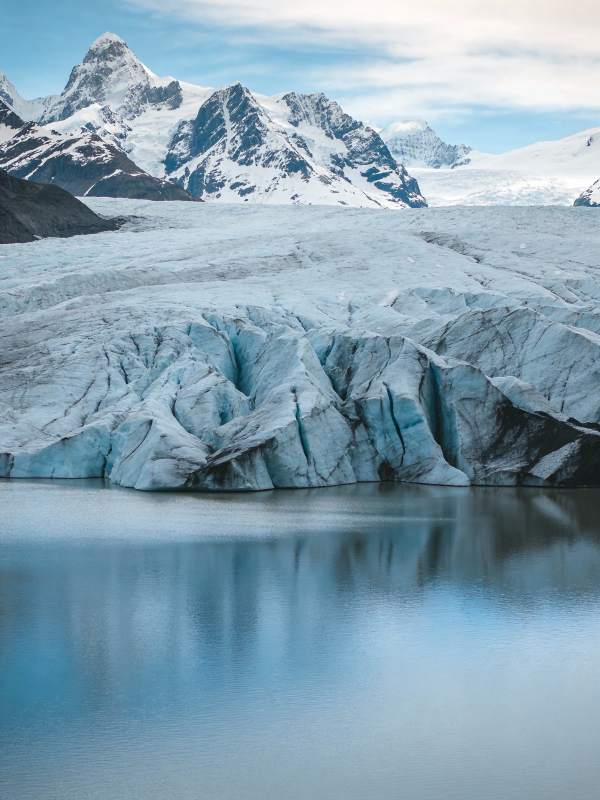 冰川倒影 雪山静谧图片